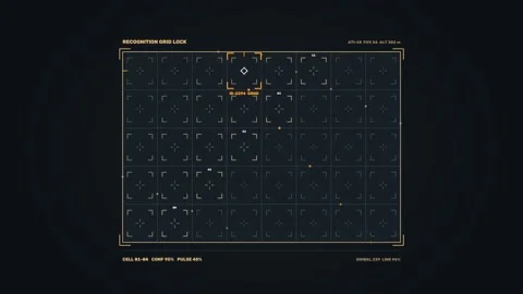 Automated Target Identification HUD Seamless Loop Stock Footage 342013467