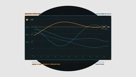 Automated Target Selection HUD Seamless Loop Stock Footage 342021600