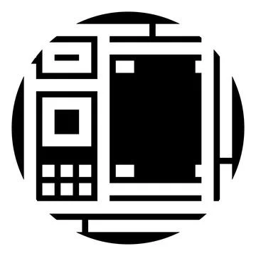 Automated teller machine financial transaction electronic banking icon Ilustração Stock