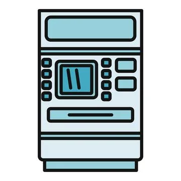 Automated teller machine icon for banking transactions Stock Illustration