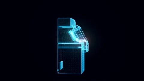 Automated Teller Machine or Atm Hologram 4k Stock Footage 148183606