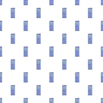 Automated teller machine seamless repeating pattern background Illustrazione stock