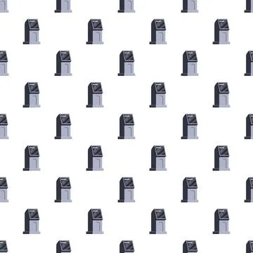 Automated teller machines seamless pattern background Stock Illustration