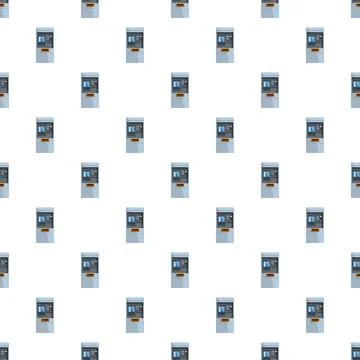 Automated teller machines seamless pattern on white background イラスト素材