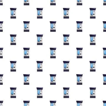 Automated teller machines seamless repeating pattern design Stock Illustration