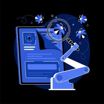 Automated testing abstract concept vector illustration. Stock Illustration