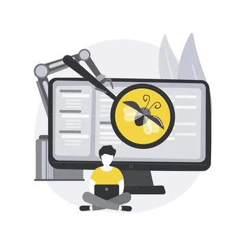 Automated testing abstract concept vector illustration. イラスト素材