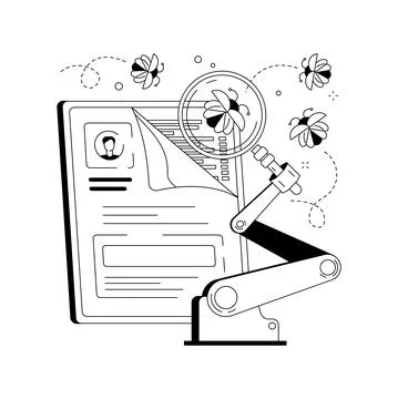 Automated testing abstract concept vector illustration. イラスト素材