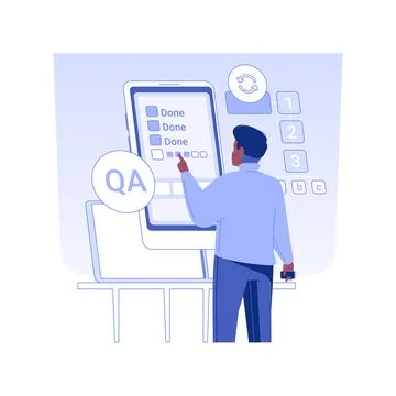 Automated testing isolated concept vector illustration. 스톡 일러스트