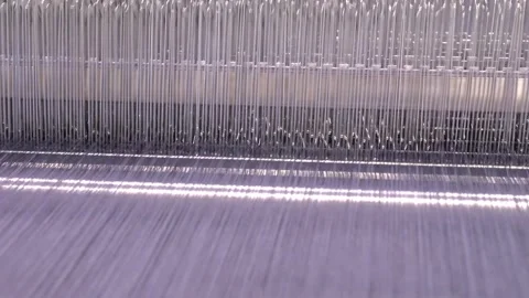Automated Textile Machines Processing Wool Fibers in Factory Stock Footage 328643742
