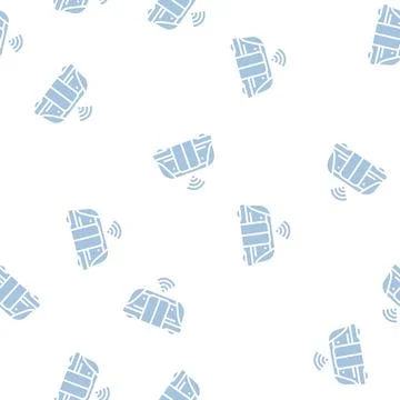 Automated transport glyph seamless pattern Stock Illustration