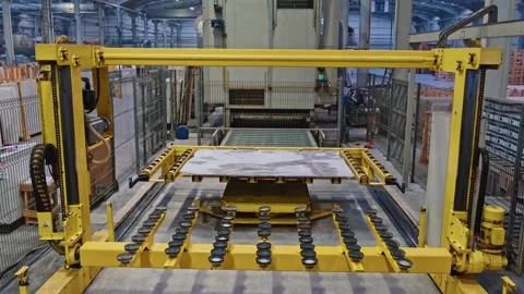 Automated Vacuum System for Stone Panel Handling 스톡 동영상 304241139