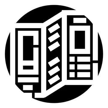 Automated vending kiosk with digital interface for retail 스톡 일러스트