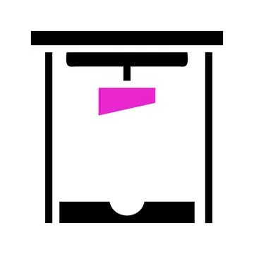 Automated Voting Booth Icon. Concept of electronic voting, ballot drop box,.. 스톡 일러스트