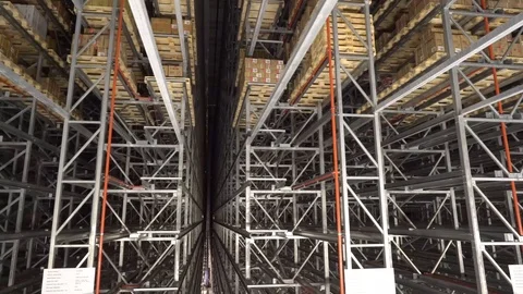 Automated Warehouse Stock Footage 104657341