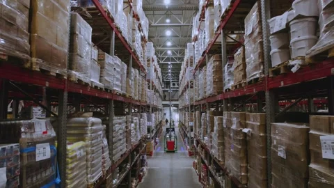 Automated Warehouse Scanner Stock Footage 327376199