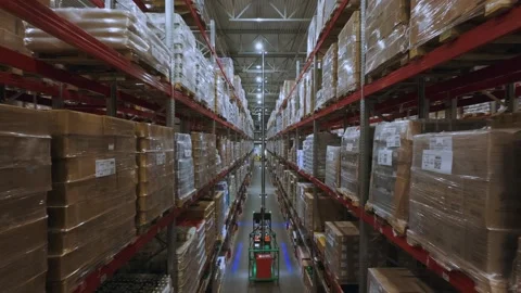 Automated Warehouse Scanner Stock Footage 327377515