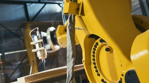 Automated woodcarver with computer numerical control Stock Footage 72940900