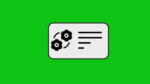 Automated workflow process with moving gears and a complete checklist on a .. Stock Footage 346496858