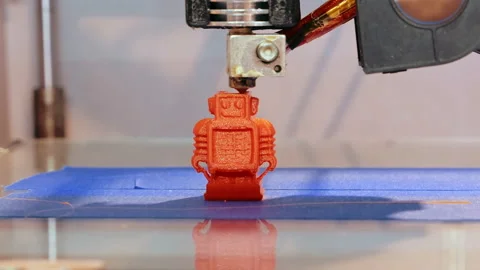 Automatic 3D printer Stock Footage 86956669