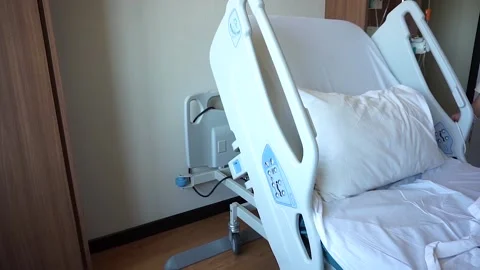 Automatic adjustable  hospital bed Stock Footage 131024688