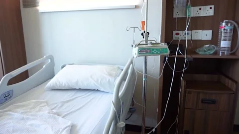 Automatic adjustable  hospital bed. Stock Footage 131304933