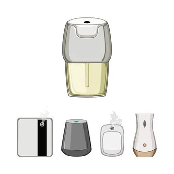 Automatic air freshener diffuser collection in various shapes Illustration