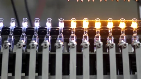 Automatic Ampoule Manufacturing Plant Stock Footage 160529117