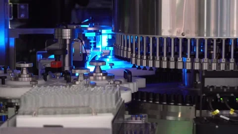 Automatic ampoules inspection machine 库存影片 99083085