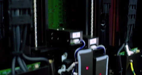 Automatic assembly of smd components. Stock Footage 332851992