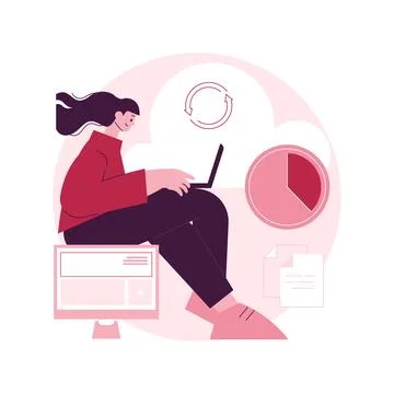 Automatic backup abstract concept vector illustration. Stock Illustration