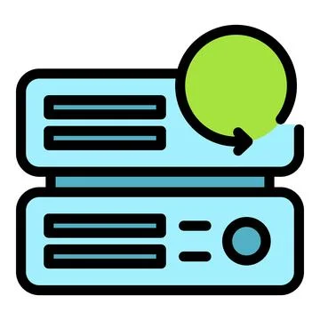 Automatic backup icon vector flat Illustrazione stock