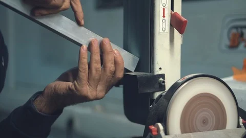 Automatic band saw cutting tool steel Stock Footage 98707846