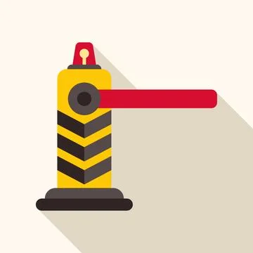 Automatic barrier arm blocking traffic control access Stock Illustration