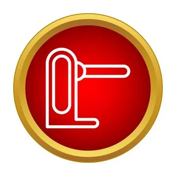 Automatic barrier arm controlling vehicle access icon Stockillustratie