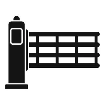 Automatic barrier gate closing access icon Stock Illustration