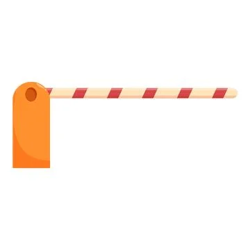 Automatic barrier gate closing parking lot entrance Stock Illustration