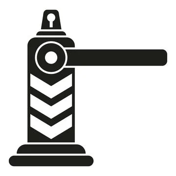 Automatic barrier gate controlling road access and security Stock Illustration