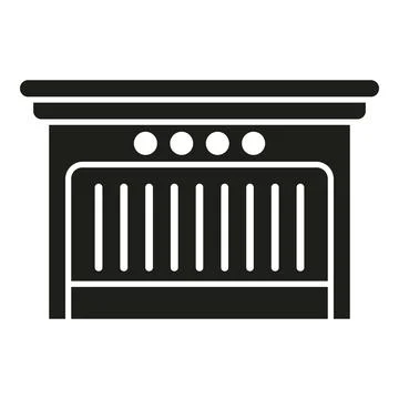 Automatic barrier icon simple vector. Gate fence Stock Illustration