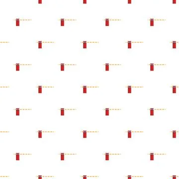 Automatic barrier security gate seamless pattern Stock Illustration