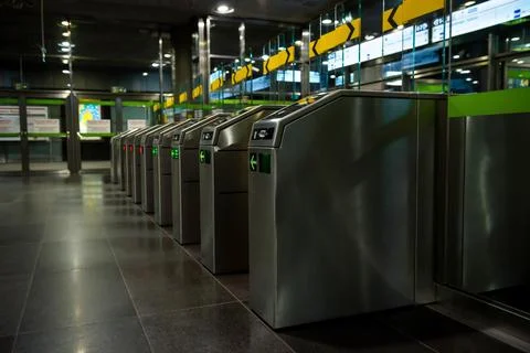 Automatic barriers metro. Stock Photos