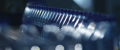 Automatic bottling line for bottled clear water Stock Footage 50740306