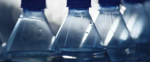 Automatic bottling line for bottled clear water Stock Footage 50742200