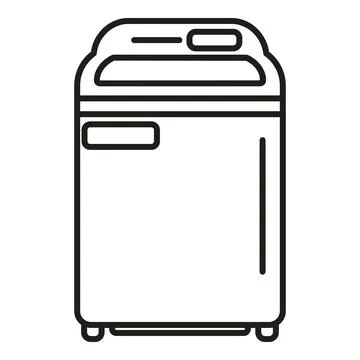 Automatic bread maker kitchen appliance line art icon Stock Illustration
