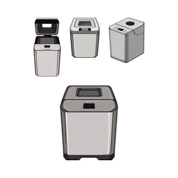 Automatic bread maker machine preparing homemade food Stock Illustration