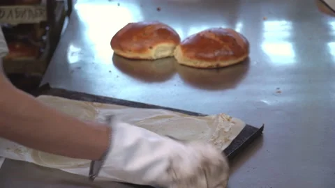 Automatic bread production line Stock Footage 223908192