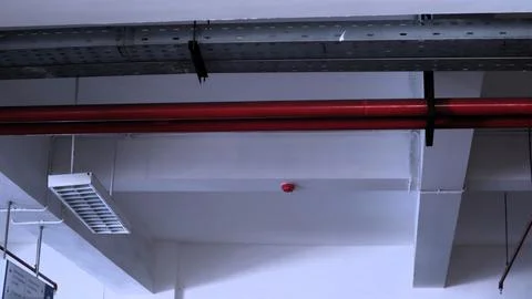 Automatic building fire extinguishing installation Stock Photos