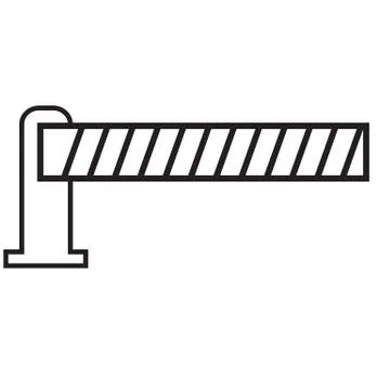 Automatic car barrier icon on white background. flat style. parking barrier i Stock Illustration