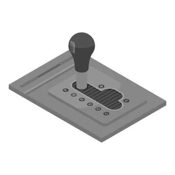 Automatic car gearbox icon, isometric style Stock Illustration