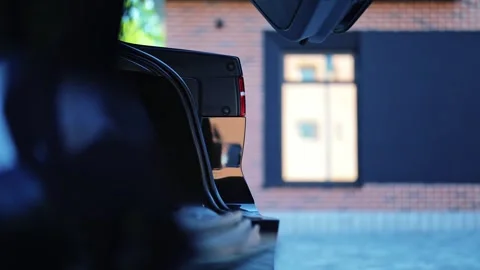Automatic Car Trunk Closure Showcases Modern Automotive Convenience Technology Stock-Footage 312866424